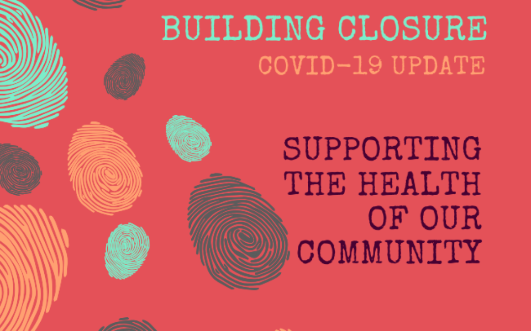 IMPORTANT – BUILDING CLOSURE (COVID-19 Update for our Dance Community)