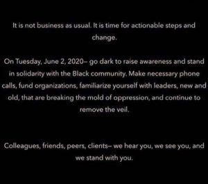 Blackout Tuesday - June 2, 2020 1